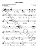 All Because Of Jesus piano sheet music cover